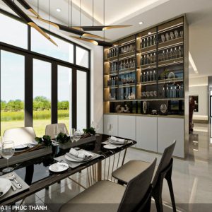 Cửa sổ lớn phòng bếp