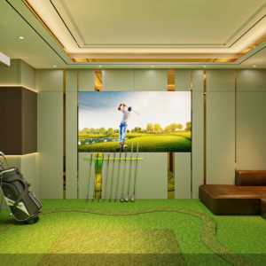 Không gian sân golf trong nhà